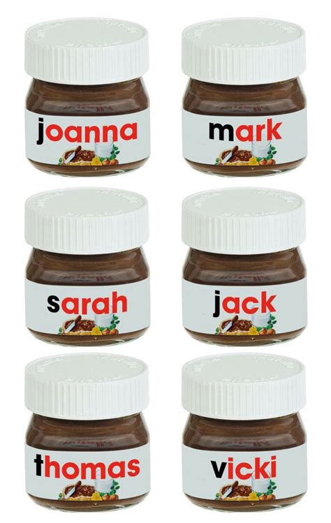 Nutella's popularity as a brand actually comes from how it markets itself, apart from the uniqueness of the product's concept, it has an effective marketing strategy, which has helped make it a household brand. 220g Personalised Nutella Jar Label - Printable Download | Mini nutella, Personalised nutella ...