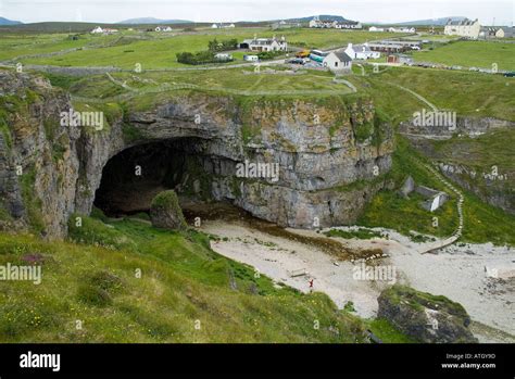 Dh Smoo Cave Durness Sutherland Entrance To Smoo Cave And Village