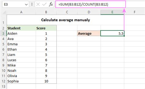 How To Calculate Average In Excel Formula Examples