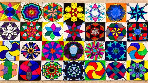 6th Grade Arabic Geometric ‘tiles In The K 8 Art Studio With Anita
