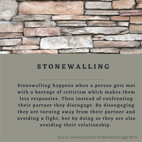 Stonewalling Stonewall Psychology Says Criticism Quotes