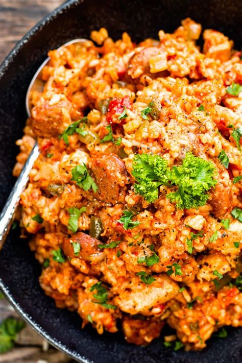 Sausage Chicken Cajun Jambalaya Has All Of The Flavors Of Authentic