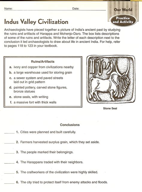 Free Worksheets On Ancient Civilizations