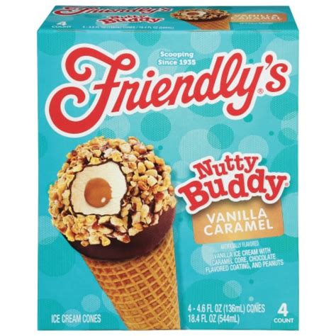 friendly s nutty buddy® super scoops vanilla caramel ice cream cones 4 ct pick ‘n save
