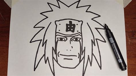 How To Draw Jiraiya Easy Draw Tutorial For Beginners Naruto Asmr