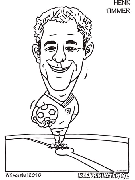 Weet jij wie de andere topscorers zijn? Kleurplaat Henk Timmer - Nederlands Elftal - Kleurplaten.nl