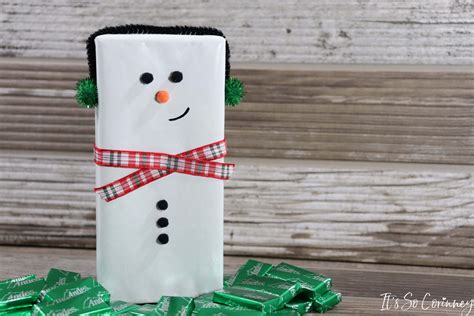 Snowman Wrapped Candy Box Tutorial Its So Corinney