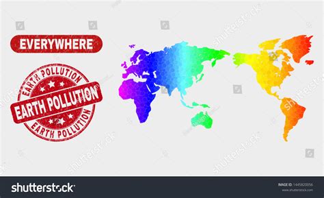 Rainbow Colored Dot World Map Watermarks เวกเตอร์สต็อก ปลอดค่า