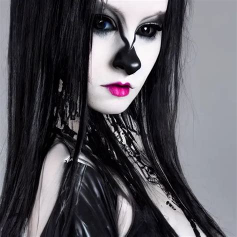 Photo Of Young Beautiful Goth Girl Hyper Detailed H Stable
