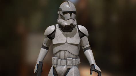 Phase Ii Clone Trooper Dc 15s Blaster Rigged Download Free 3d