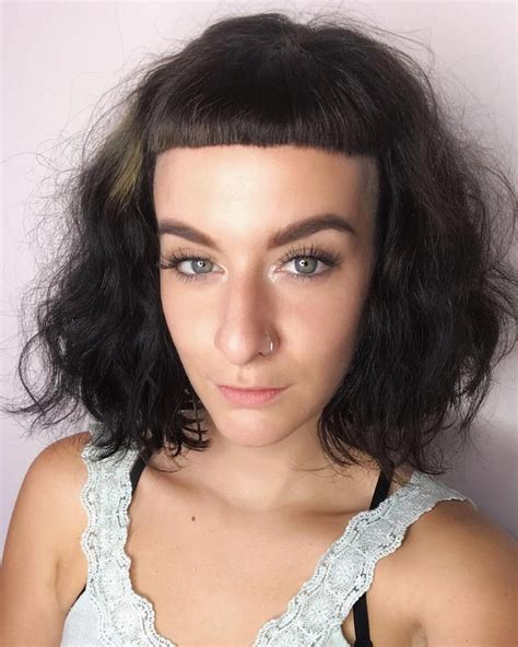 Soft Wavy Fringe Bob With Micro Bangs And Brunette Color The Latest