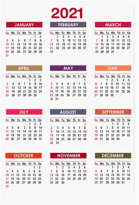 Updated on nov 27, 2019. Calendar 2021 Png Image - 2020 Calendar Printable Pdf ...
