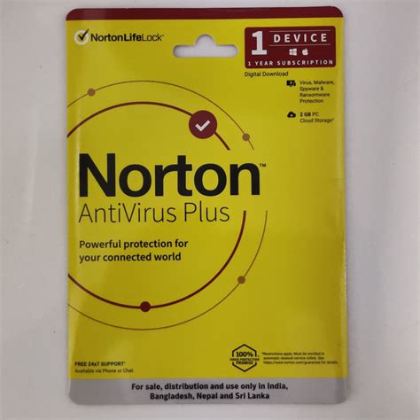 Norton Antivirus Plus 1 Device 12 Months Rs395 Up To 80 Off Lt