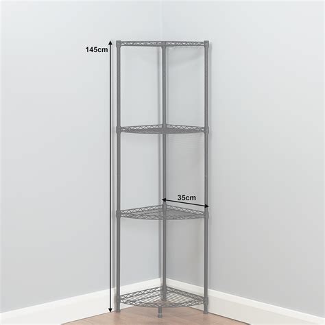 Browse a wide selection of bathroom shelves for sale in a variety of styles, colors and materials. 4 Tier Corner Bathroom Storage Shelves Metal Black ...
