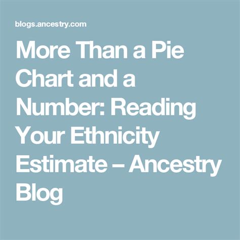 More Than a Pie Chart and a Number: Reading Your Ethnicity Estimate
