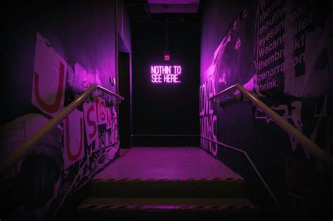 Wallpaper Neon Inscription Wall Purple Backlight Hd Widescreen