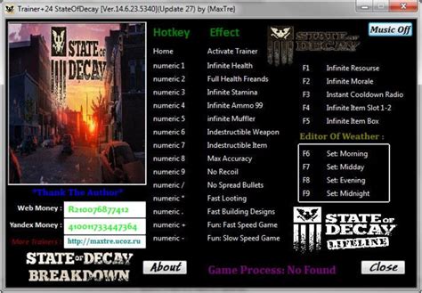 The choice will affect the whole community, as the leader's abilities will provide unique buffs to the whole team. State of Decay Trainer +24 14.6.23.5340 Update 27 MaxTre ...