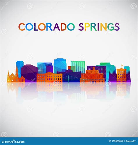 Colorado,Springs. City Skyline Architecture Cartoon Vector