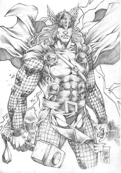 Pin By Zhang HeII On Dibujo Thor Drawing Superhero Art Marvel Art