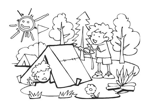 camping coloring pages  coloring pages  kids