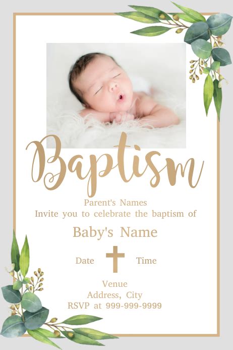 Template Baptism Postermywall