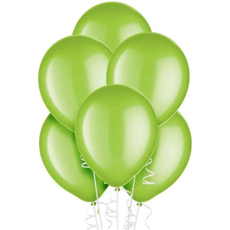 15ct 12in Kiwi Green Pearl Balloons Party City