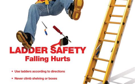 Four Steps To Ladder Safety Poster Ng