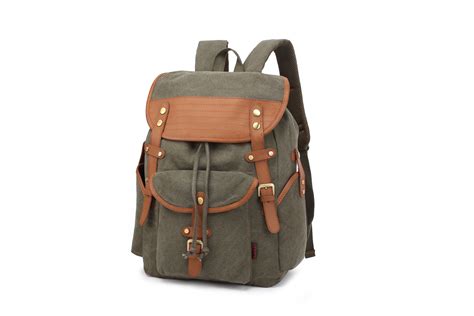 Vintage Fashion Hot Newtravel Canvas Leather Backpack Rucksack Outdoor