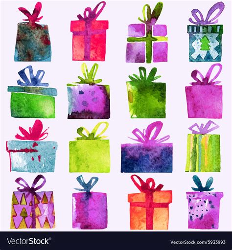 Watercolor Of T Box Vector Image On Vectorstock T Box Paint My