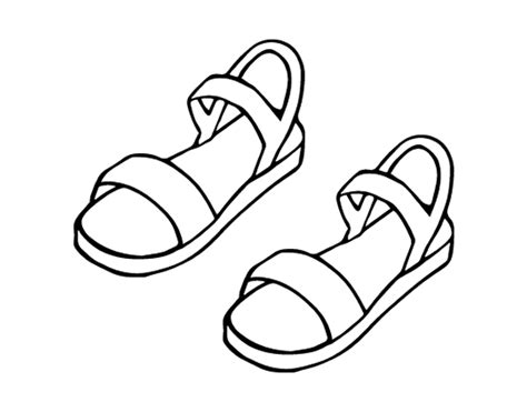 Frauen schnalle band flache hausschuhe winter pelz sandalen 2019 . Sandals coloring page - Coloringcrew.com