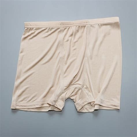 1 Pc 100 Pure Silk Knit Mens Underwear Boxer Size L Xl 2xl 3xl Sg103