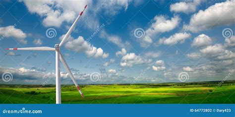 Windmills At A Field Stock Photo Image Of Colors High 64772802