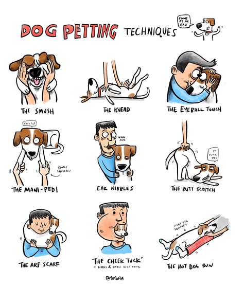 Dog Petting Techniques Illustrated Rcomics