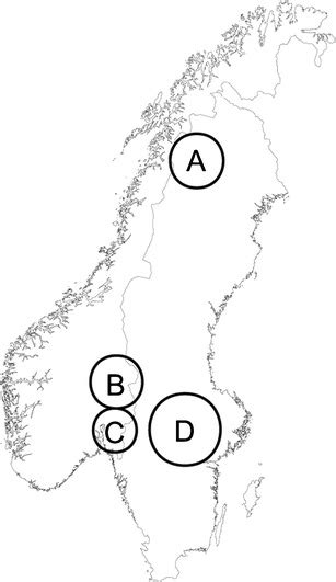Map Showing The Location Of The Study Sites Across Scandinavia A