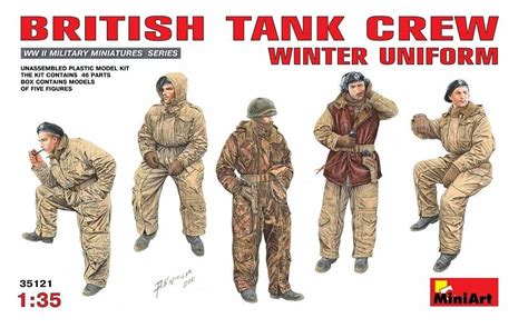 Miniart 35121 135 Ww2 British Tank Crew Winter Uniform