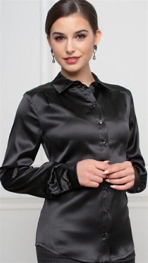 Pin By On Satin Blouses Satin Blouses Silk Outfit Beautiful Blouses