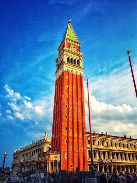 Campanile Di San Marco Towering Over St Marks Square Venice Italy