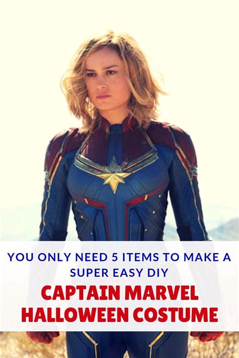 Diy Captain Marvel Halloween Costume Easy And Affordable Ideas