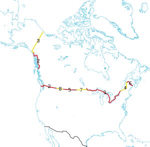 The boundary from the northeast corner of minnesota to the northwest corner of washington state is not as straight as it looks on the map. Canada-United States border - Wikipedia