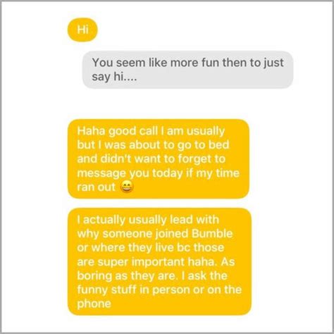 5 ways to respond to a woman s first message on bumble sex and dating