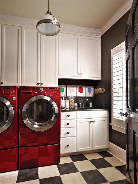 This versatile laundry sink is designed to work well beyond the kitchen. Laundry organization, higher cabinet over sink, lower over ...
