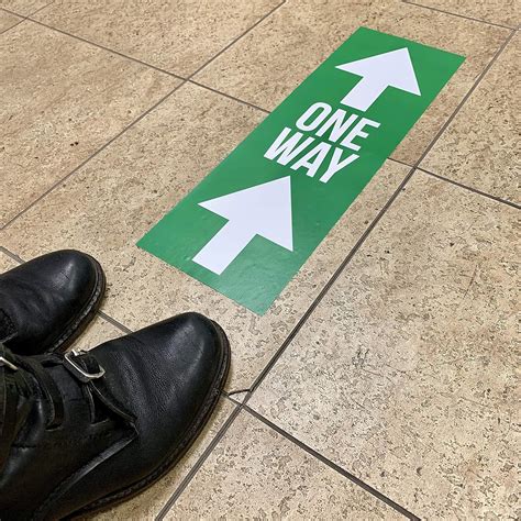 One Way Floor Decals Social Distancing Floor Stickers