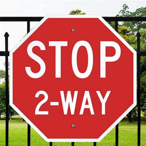 24 In X 24 In Reflective Aluminum Stop Sign 2 Way Sign