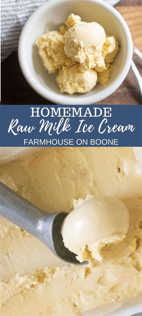 Homemade Raw Milk Ice Cream Recipe Raw Milk Recipes Milk Recipes Raw Milk Ice Cream Recipe