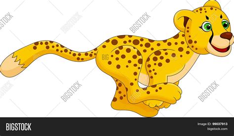 Cute Cheetah Cartoon Vector And Photo Free Trial Bigstock
