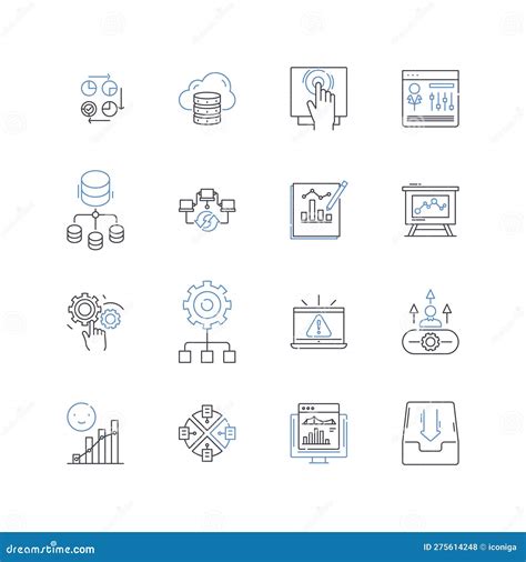 Findings and Technology Line Icons Collection. Discovery, Innovation