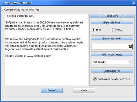 This is the old way of.so here is a list of online free text to speech services that can create downloadable mp3 files. Sayvoice Text to Speech Reader Download