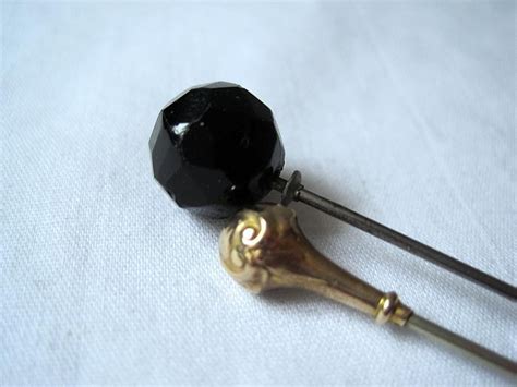 Vintage Hat Pins Victorian Gold And Mourning By Vintageinbloom 2200