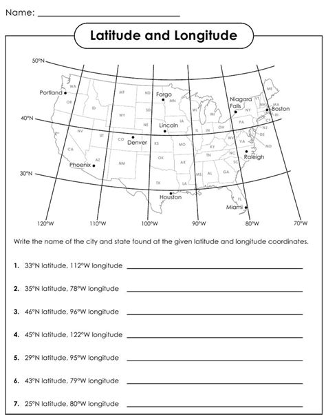 Latitude and geographic coordinates coordinate values for latitude and longitude great circle a circle formed on the globe by a plane that passes through the center of the sphere for example the equator. Longitude and Latitude Worksheets | Le Site Du Collège De ...
