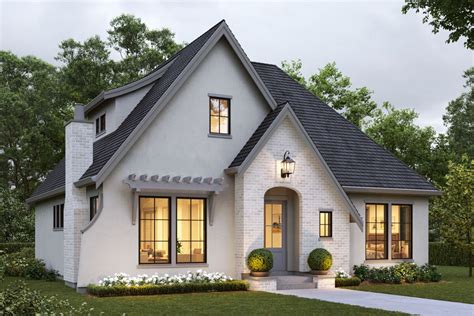 Two Story European Home Plan With Main Level Master Bedroom 270036af